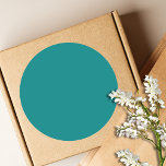 Teal Solid Färg | Klassisk | ELEGANT Runt Klistermärke<br><div class="desc">Teal Solid Färg | Klassisk | ELEGANT | TRENDIG | SNYGGT | Gått</div>