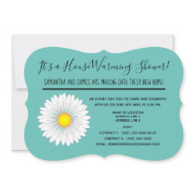 Teal Söt Little Daisy House Warming Shower