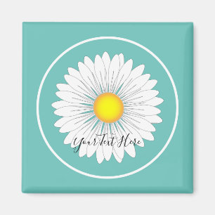 Teal Söt Little Daisy Magnet