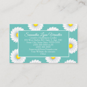 Teal Söt Little Daisy Visitkort