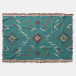 Teal Southwest Navajo Geometric Filt