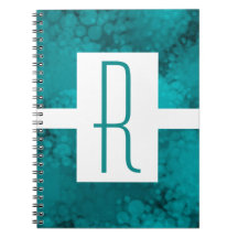 Teal Speckled Monogram