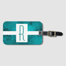 Teal Speckled Monogram