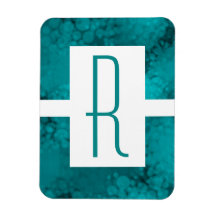 Teal Speckled Monogram
