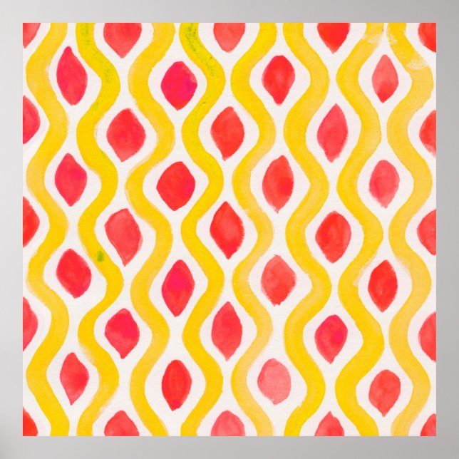 Teal Spiral Abstrakt. Skriv Dye Shirt Circle. Grun Poster (Framsidan)