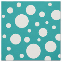 Teal Spots Fabric