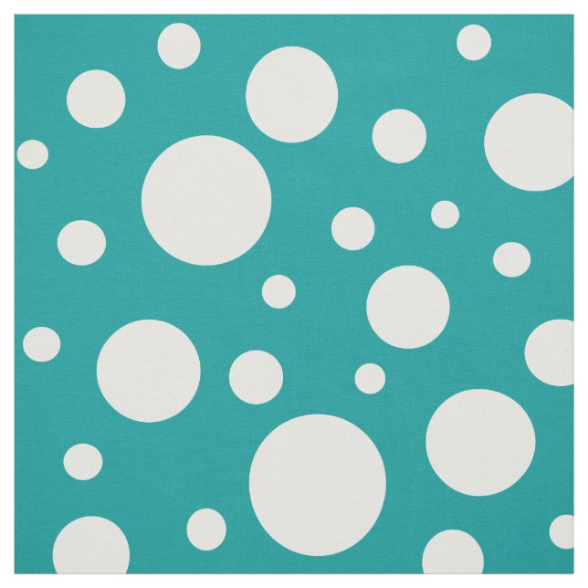 Teal Spots Fabric Tyg (Provkarta)