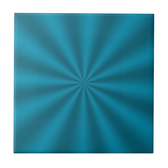 Teal Starburst Ceramic Tile Kakelplatta (Framsidan)