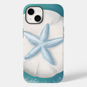 Teal Starfish and Sand Dollar Beachy