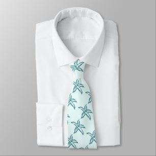 Teal Starfish Blue Slips