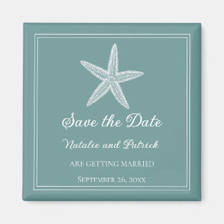 Teal Starfish Spara datum magneter