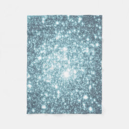 Teal Stars Fleece Blanket