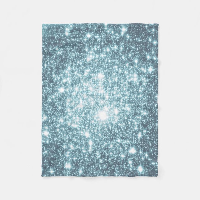 Teal Stars Fleece Blanket (Framsidan)