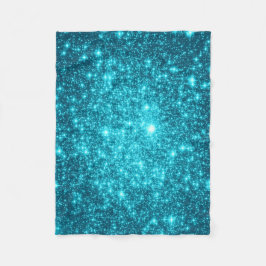 Teal Stars Fleece Blanket