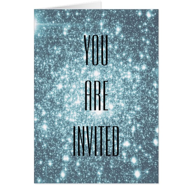 Teal Stars Hälsningskort (Framsidan)