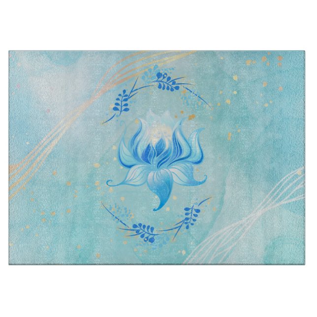 Teal Strålglans Lotus – Lugn Naturdesign (Framsidan)