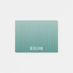 Teal streck post-it block