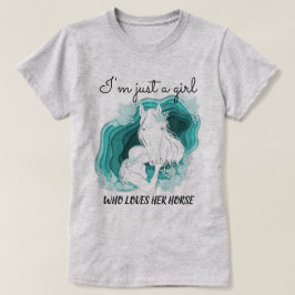 Teal Stylized - bara en flicka som Kärlek hennes h T Shirt