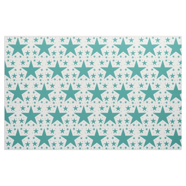 Teal Superstar Collection Mönster Fabric Tyg (Fat Quarter)