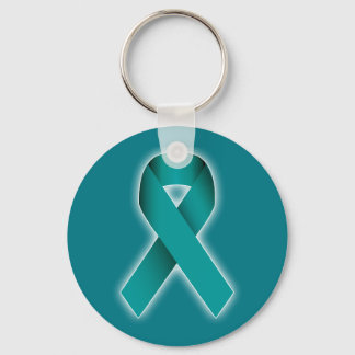 Teal Survivor Ribbon Nyckelring