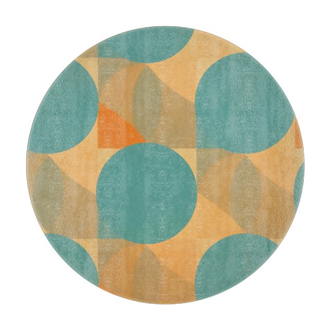 Teal, Tan, and Orange in Retro Look Pattern (Framsidan)