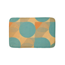 Teal, Tan och Orange i Retro Look-mönster