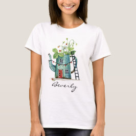 Teal Tekanna Fairytale House Watercolor T Shirt