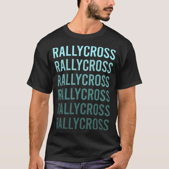 Teal Text Rallycross T Shirt (Framsida)