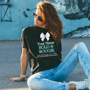 Teal Tiffany-temat-Gravid väntar på babyvisningspr T Shirt