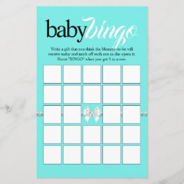 Teal Tiffany Theme Baby Bingo Baby Shower Game