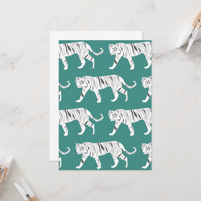 Teal Tiger Inbjudningar (Fram/Back In Situ)