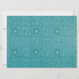 Teal Tile Mönster (av William Morris) Kort