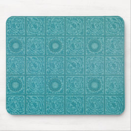 Teal Tile Mönster (av William Morris) Musmatta