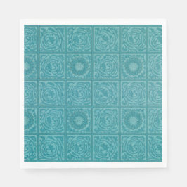 Teal Tile Mönster (av William Morris) Pappersservett
