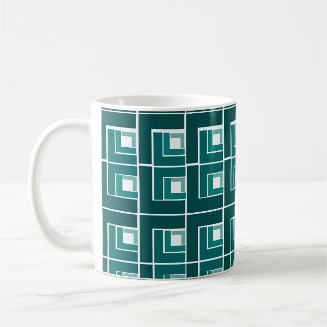 Teal Topsy Turvy Coffee Mugg (Vänster)