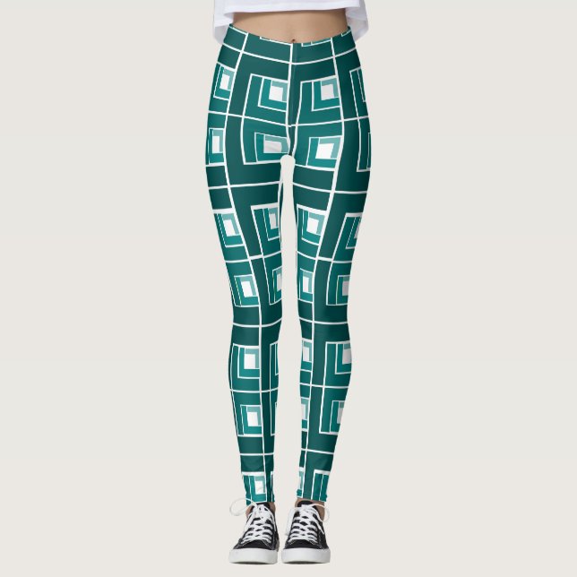 Teal Topsy Turvy Leggings (Framsida)