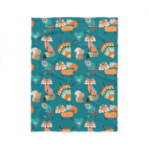 Teal Tribal Fox Mönster