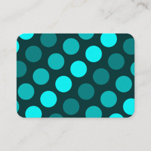 Teal Trio of Polka dots Visitkort