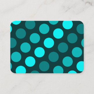 Teal Trio of Polka dots Visitkort