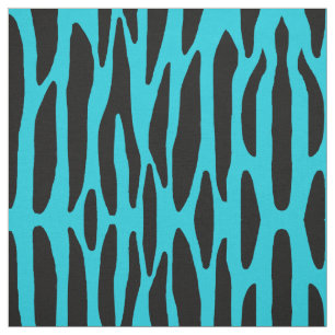 Teal Turcos Blue Zebra Animal Print Tonåring Girl Tyg