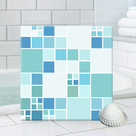 Teal Turcos Geometric Mönster Bathroom Tile Kakelplatta