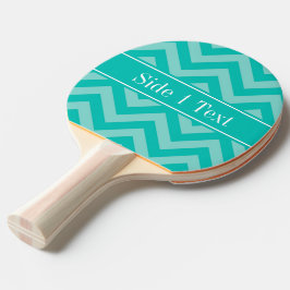 Teal Turcos LG Chevron Teal Namn Monogram Pingisracket