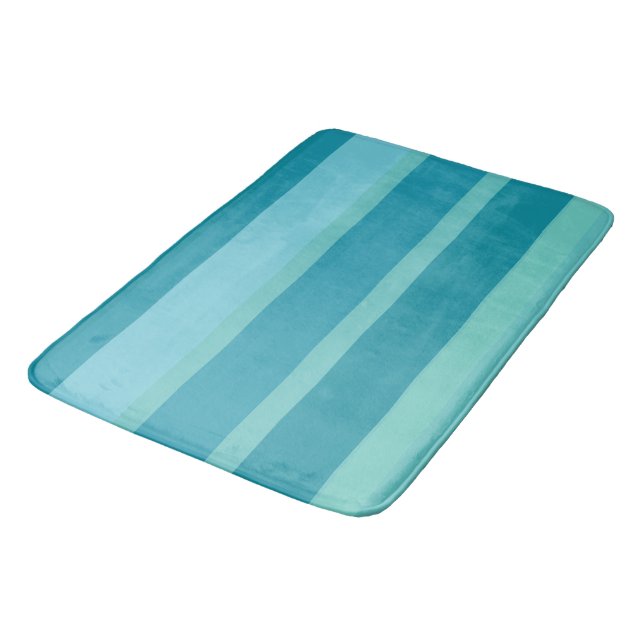 Teal Turcos och Aqua Rand Badrumsmatta (Vinklad)