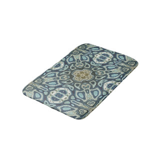 Teal Turcouise Seafoam Grönt Bali Batik Mönster Badrumsmatta