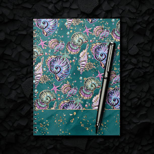 Teal Underwater Luxe Betydande pastellskal Anteckningsbok