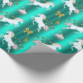 Teal Unicorn-jul Presentpapper