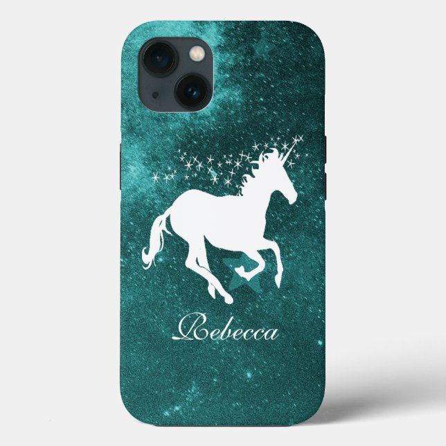 Teal Unicorn Personlig (Baksida)