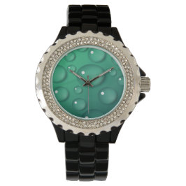 Teal Vatten Drop Struktur Armbandsur