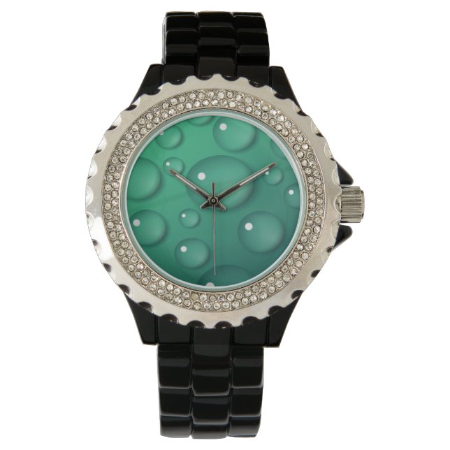 Teal Vatten Drop Struktur Armbandsur (Framsida)