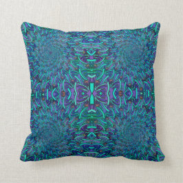 Teal vingar reversibel kaleidoskop kudde